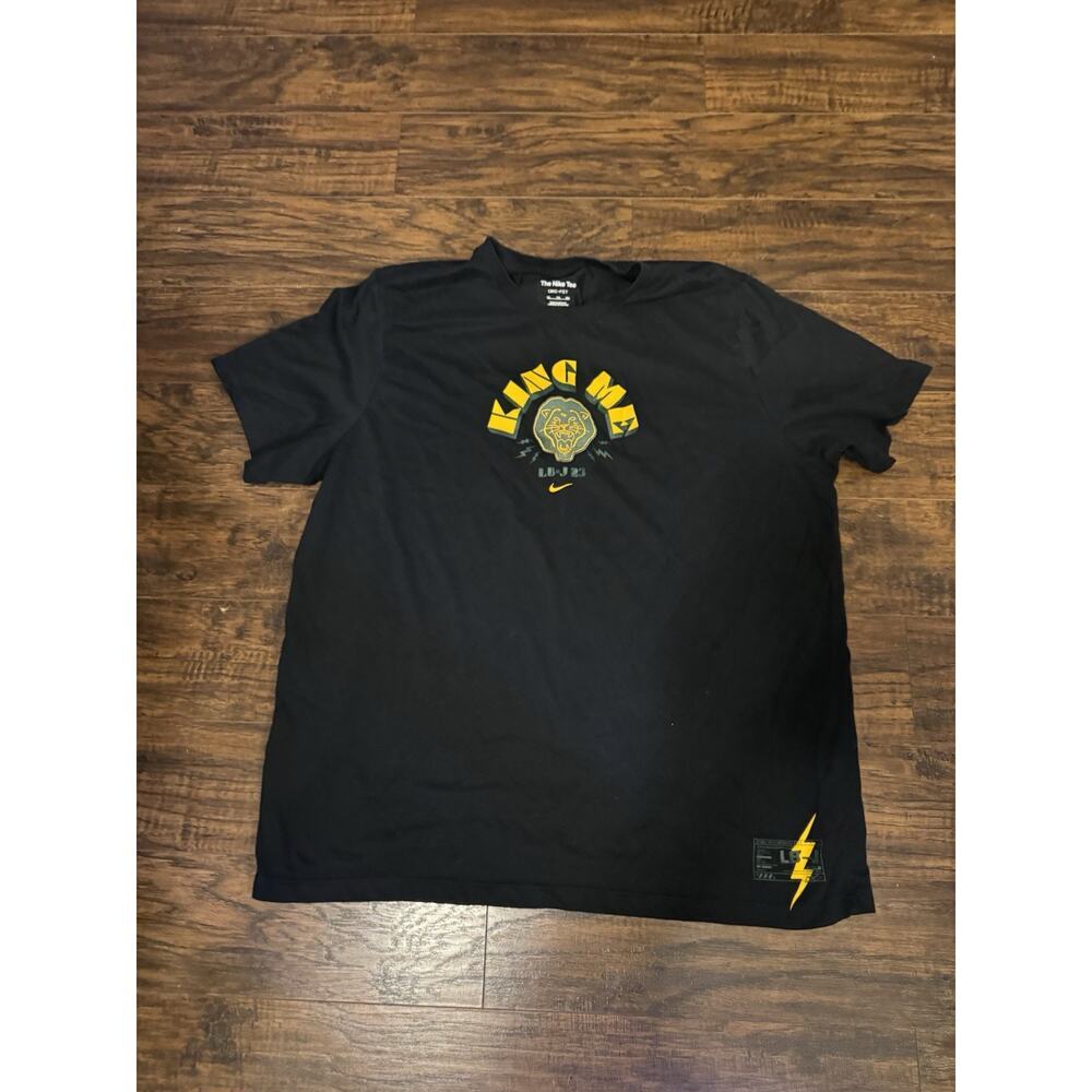Nike Dri-fit Shirt Mens Black LeBron James King Me JB 23 Embroidered Lion XXL